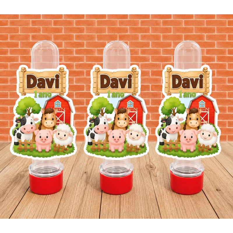 APLIQUE PERSONALIZADO PARA TUBET Fazendinha - Lembrancinhas aniversário - ENVIO IMEDIATO - FAZEMOS QUALQUER TEMA