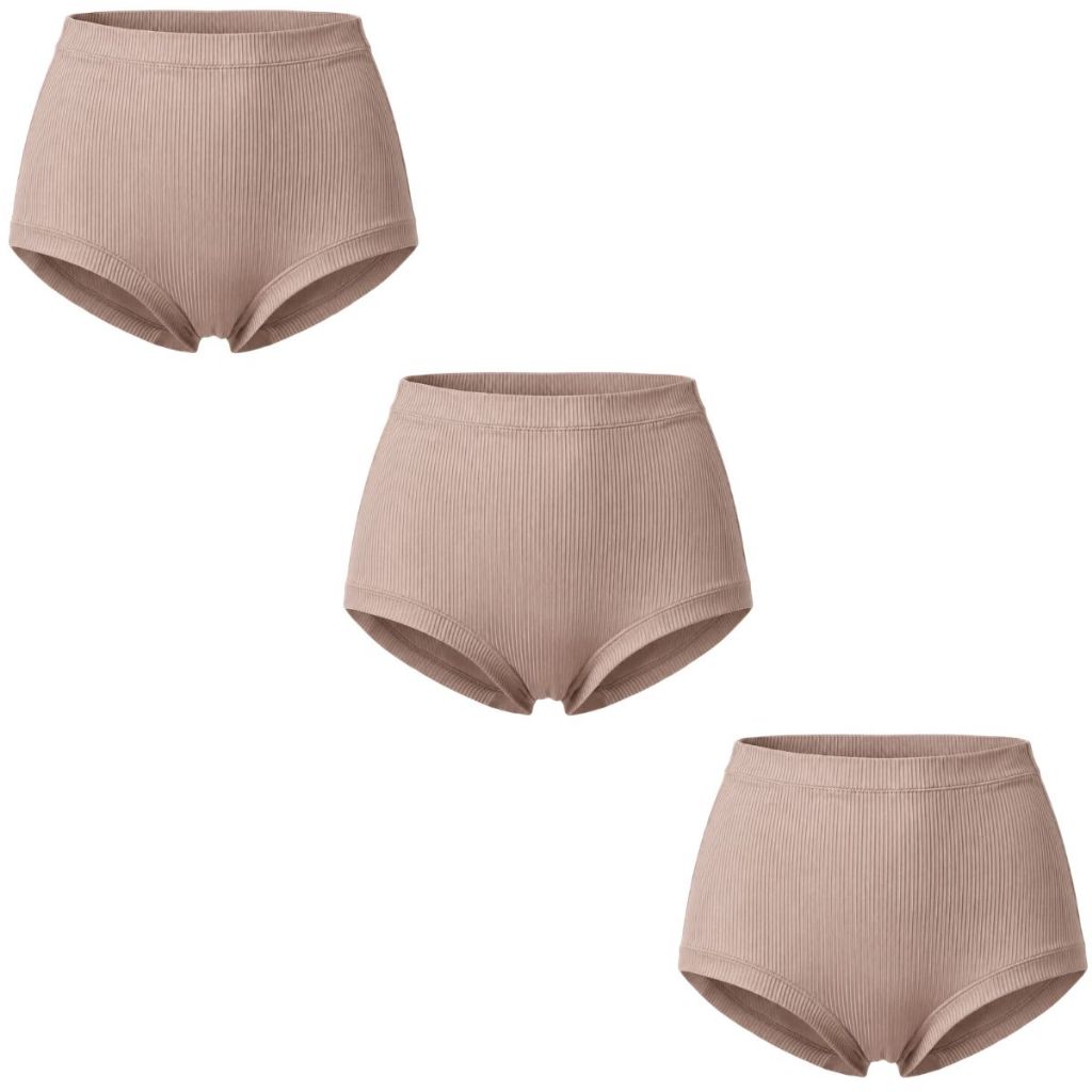 Kit 3 Calcinha Feminina Cintura Alta Bourbon DeMillus Sem Elástico