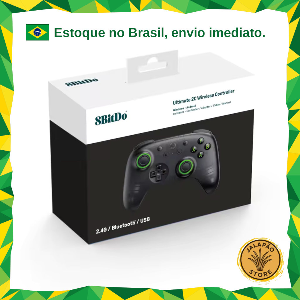 Controle 8BitDo Ultimate 2C - Sem Fio - Hall Effect GuliKit - Novo