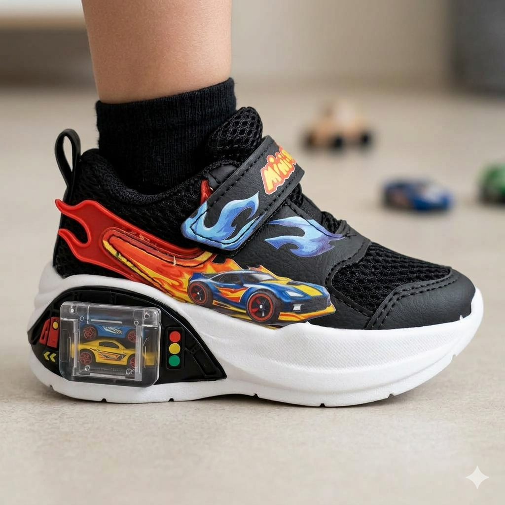 Tênis Com Carrinho De Brinquedo Removível Infantil Masculino