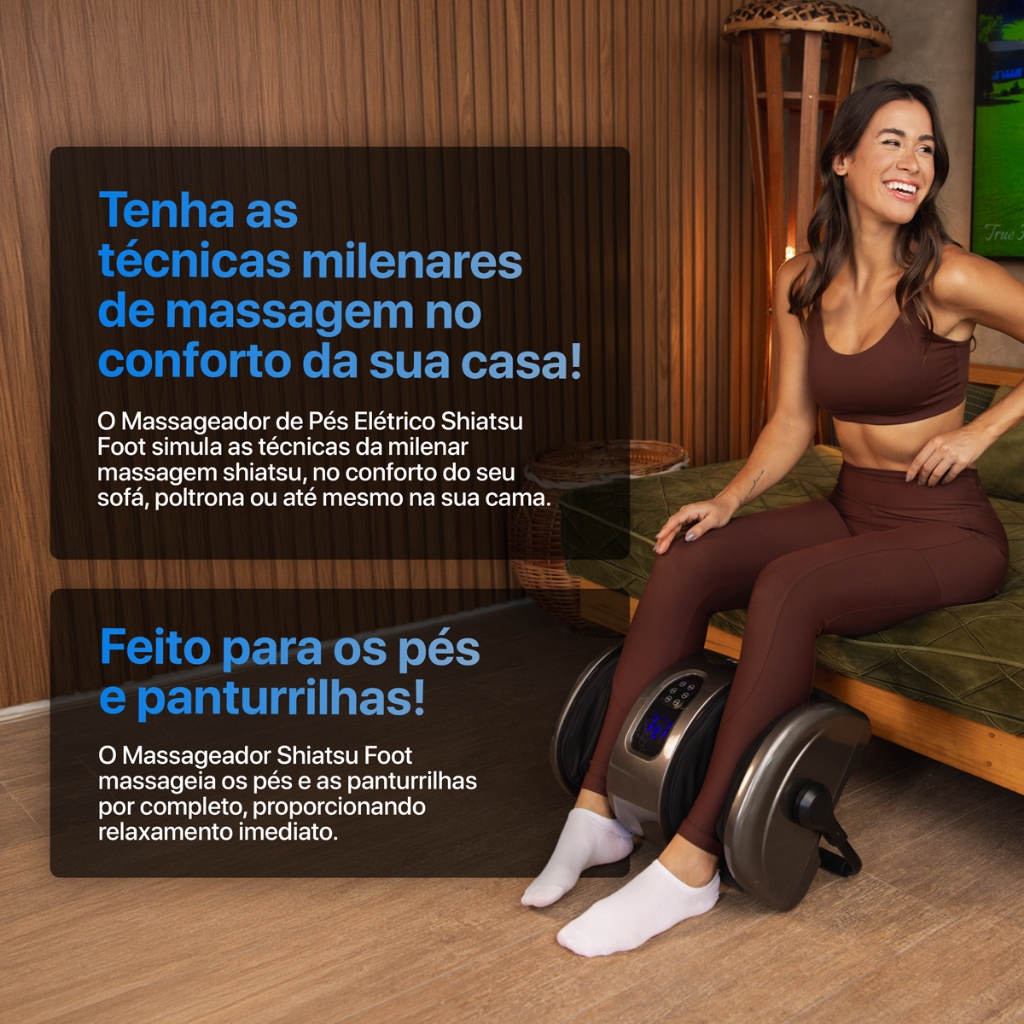 Massageador Elétrico Pés Shiatsu Aquecimento Foot Relaxmedic · foto 2