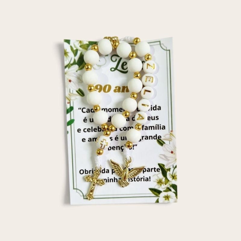 lembrancinha mini terço chaveiro personalizado batizado eucaristia crisma aniversário...