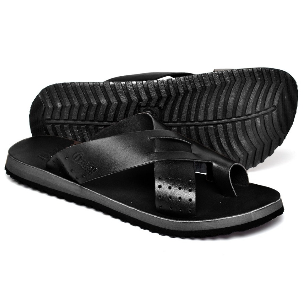 Chinelo Sandália Masculino De Dedo e Trançado Casual Confortável Couro Legítimo Solado De Borracha Anti Derrapante Verão
