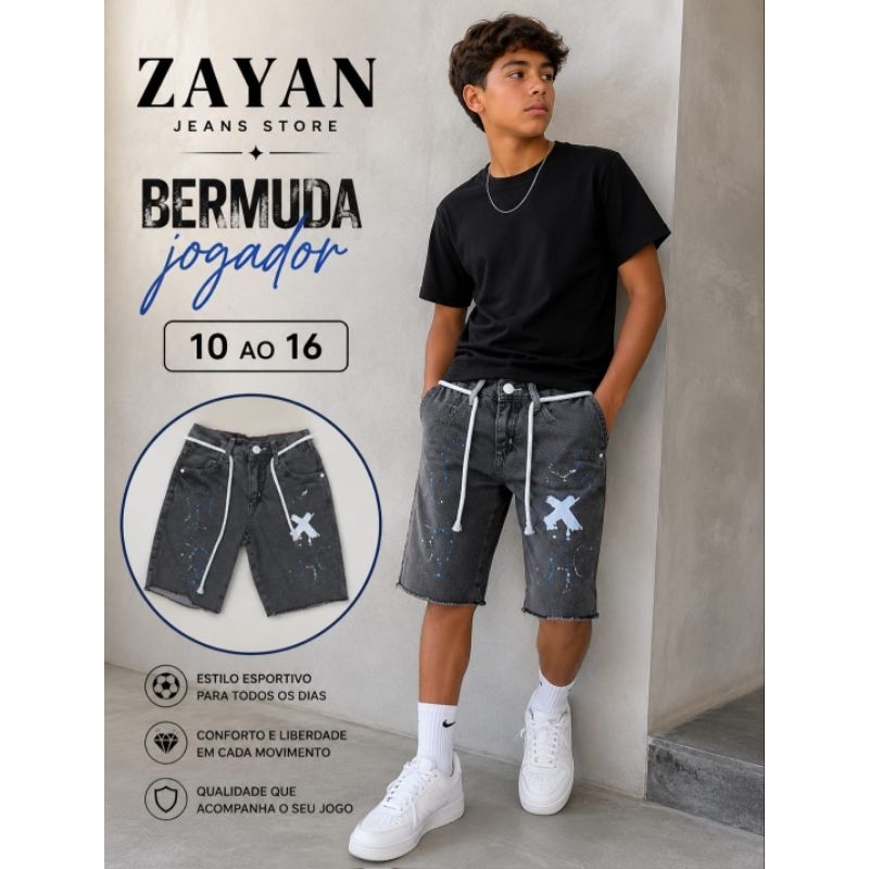Bermuda Jogador juvenile/Infantil
