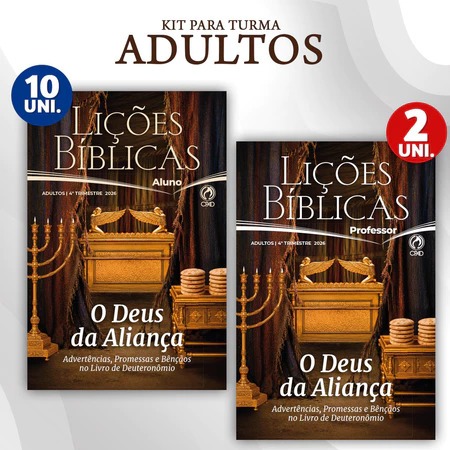 Kit De Lições Bíblicas Adulto - EBD 10 Aluno + 2 Professor - 4º Trimestre 2026