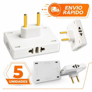 Adaptador Tê Fixo 4 Entradas 10A Universal Bivolt