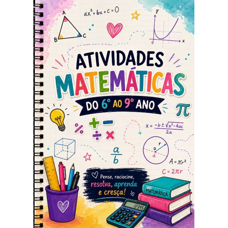 Apostila de matemática com 126 atividades de 6° ao 9° ano