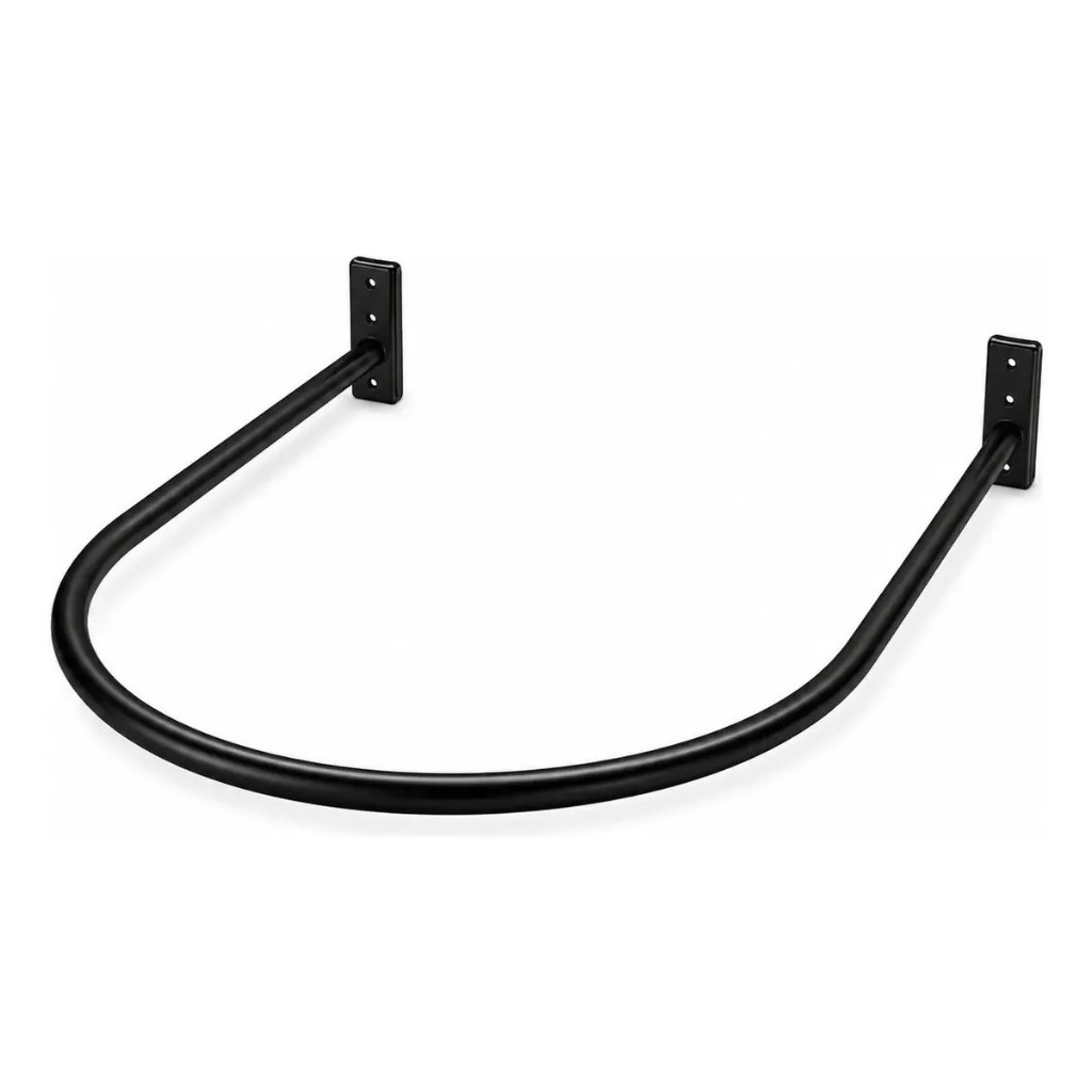 Provador de Parede 1Mx1M PRETO - Para Loja, Boutique - Estrutura Metálica Reforçada com Suporte para Cortina