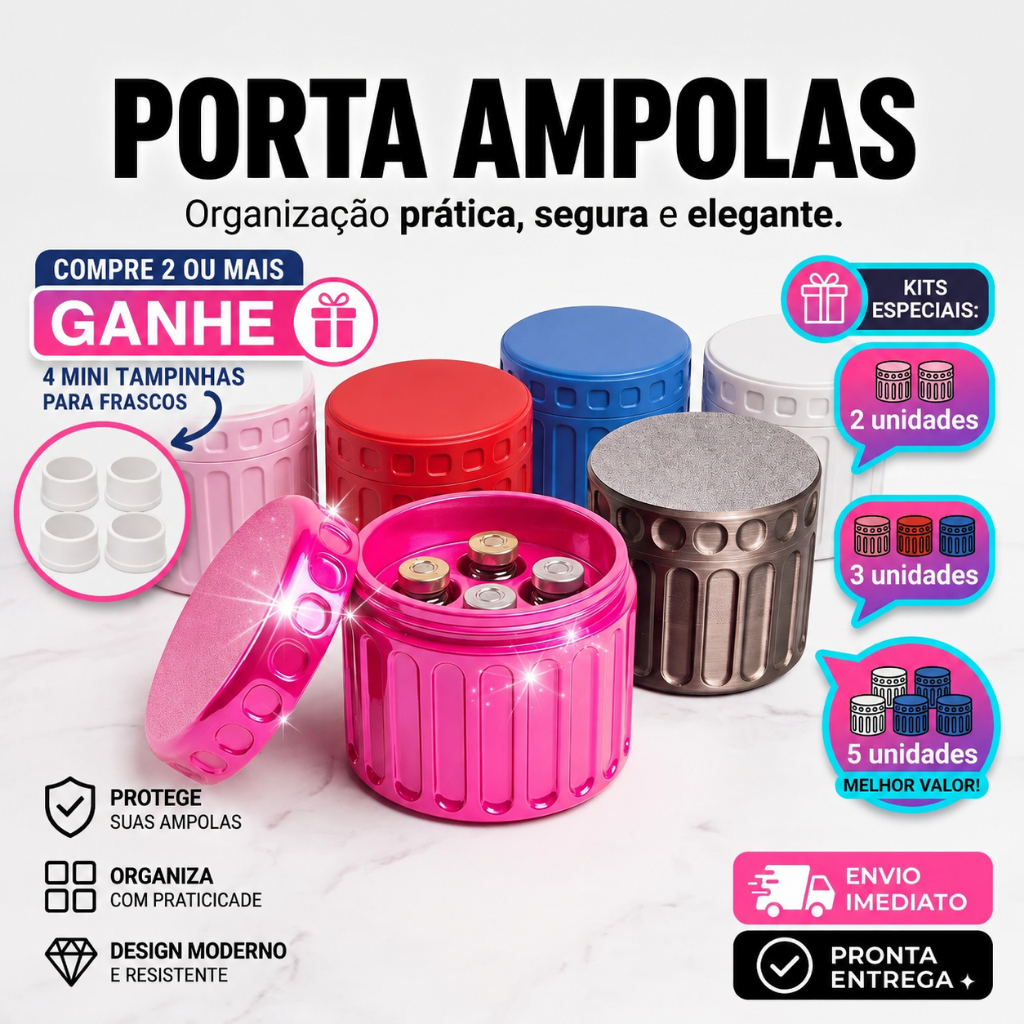 Porta Ampolas 3ml 5ml Organizador Frascos Tirzepatida Mounjaro Case Estojo Protetor Kit 1, 2 ou 3 Unidades