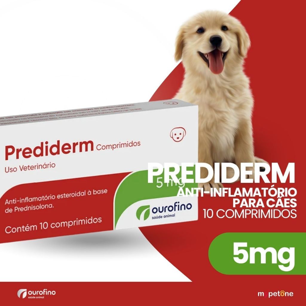 5 Prediderm 5mg Ourofino 10 Comprimidos Para Cães Anti-inflamatório — imagem 2 de 2