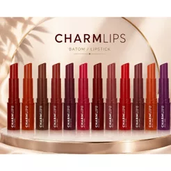 Batom Charm Lips Ruby Rose Semi Matte Lipstick