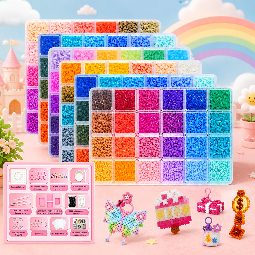 Kit Hama Beads 2,6mm, 11 conjuntos de ferramentas, Brinquedo DIY Infantil de Artesanato, Chaveiro, Brinquedo Educativo.