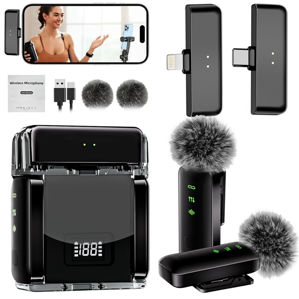 Microfone De Lapela Magnética Sem Fio Profissional Generic