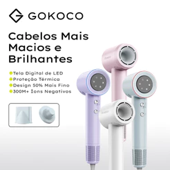 GOKOCO Secador de Cabelo de Alta Velocidade Secador de Cabelo Profissional 1500W Alta Velocida de 2Minutos Secagem Rápid
