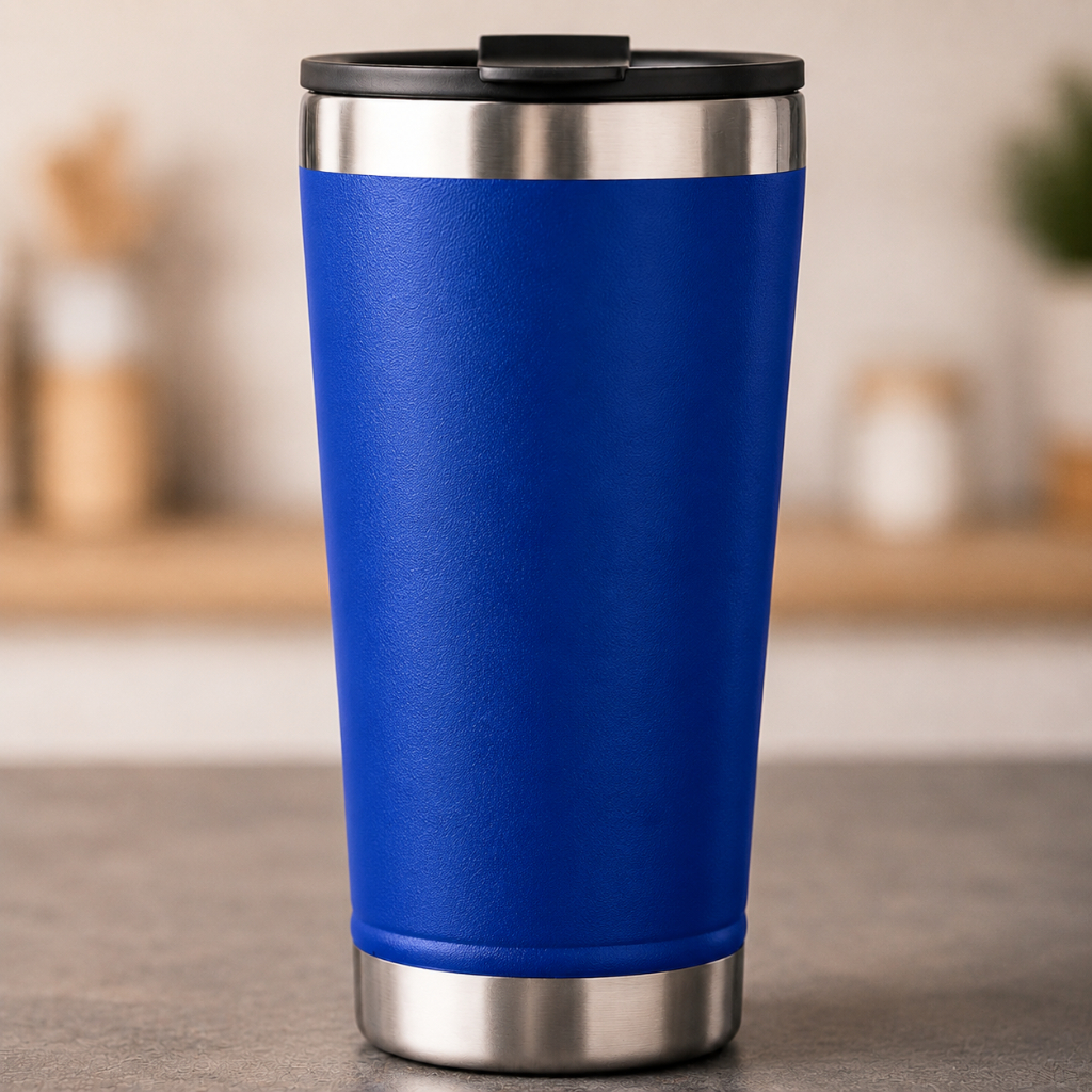 Copo Térmico de Aço Inox 473 ml Copo Com Tampa Abridor Premium