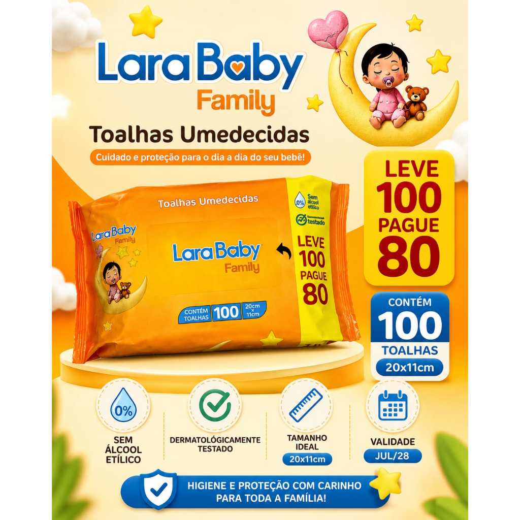 Kit Pacotes de Toalhas Umedecidas Lenços 100 Folhas Cada