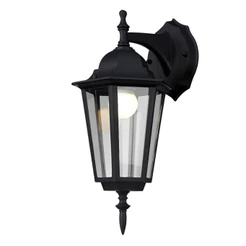 Luminária de Parede Externa em Alumínio Fundido – IP54, Vidro Temperado, Base E27, Ideal para Varanda, Jardim e Garagem
