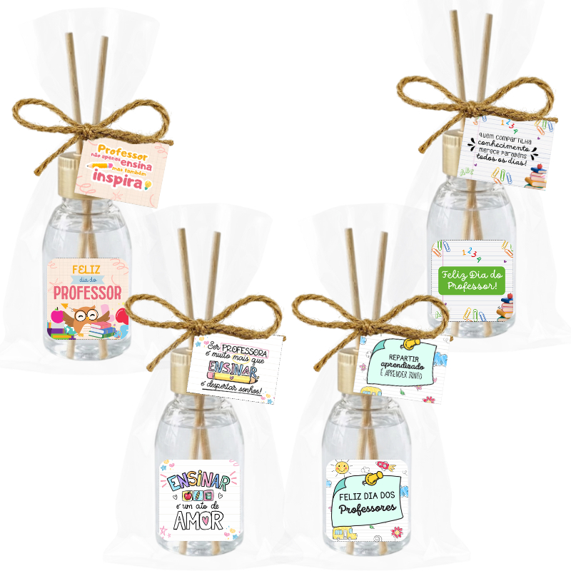 Kit 10 | 20 | 30 Mini Aromatizador Lembrancinha de Dia do Professor | Escolar | Dia dos Professores