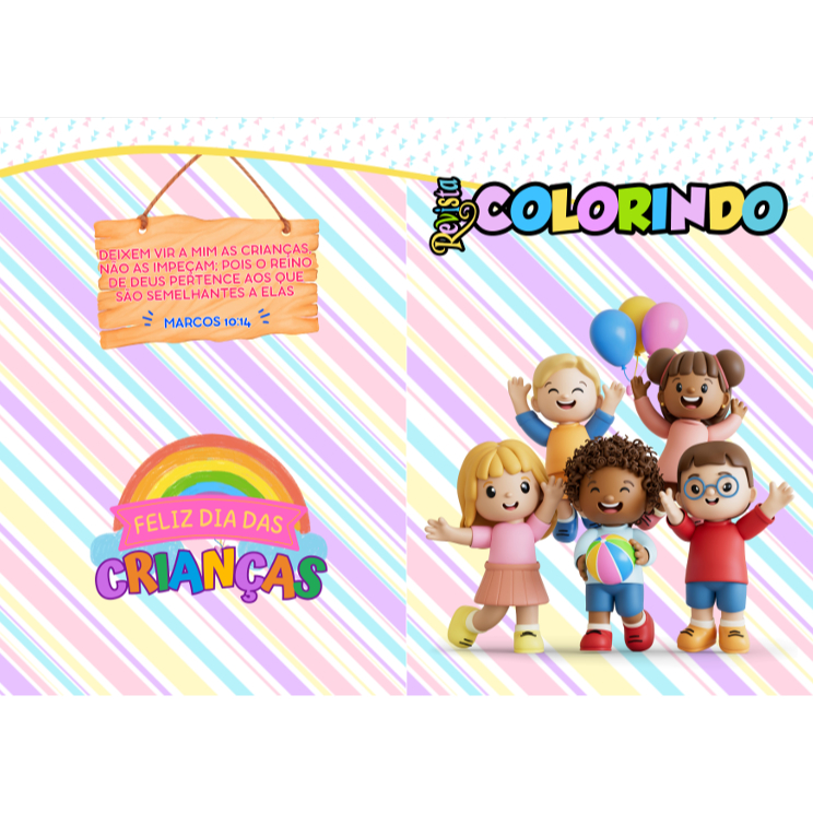 KIT revistinha de colorir - livro de colorir - lembrancinha de aniversário/ kit personalizado DIA DAS CRIANÇAS