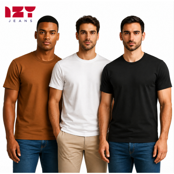 Kit 3 Camiseta Básica Masculina de Algodão Pima Premium Conforto | DIVERSAS CORES