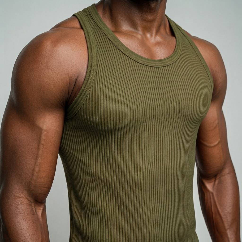 Regata Masculina Canelada Ribana Americana Blusa Slim Basica Treino Academia Camiseta Machao Unissex
