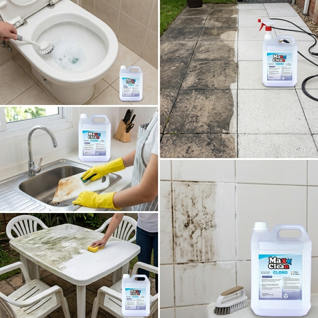 Cloro puro Max Clean 12% galão com 2 ou 5 litros qualidade top! — imagem 2 de 2