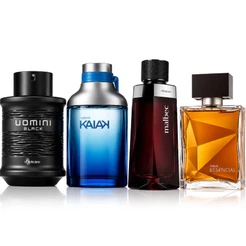 Kit 4 Perfumes Masculino Nacional 100ml Homens cheirosos Noite e dia todas ocasiões