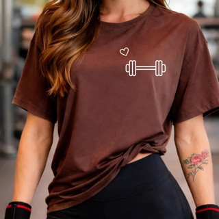 Blusão Tshirt Oversized 100% Algodão Camiseta Feminina Gym Treino Academia Fitness