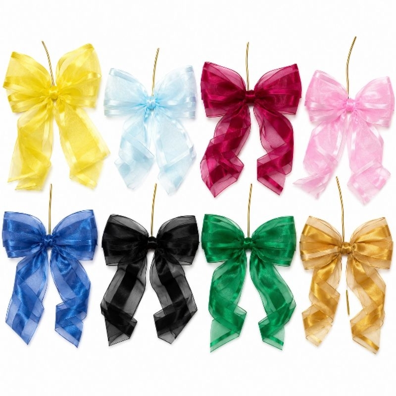 topo laços Organza para para bolo +vela dourada — imagem 2 de 2