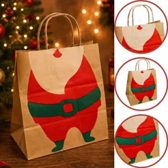 20 SACOLA 24X22X15 (PPQL) PAPAI NOEL ID2868 NATAL IDEIA OUTLET (CHOCO)