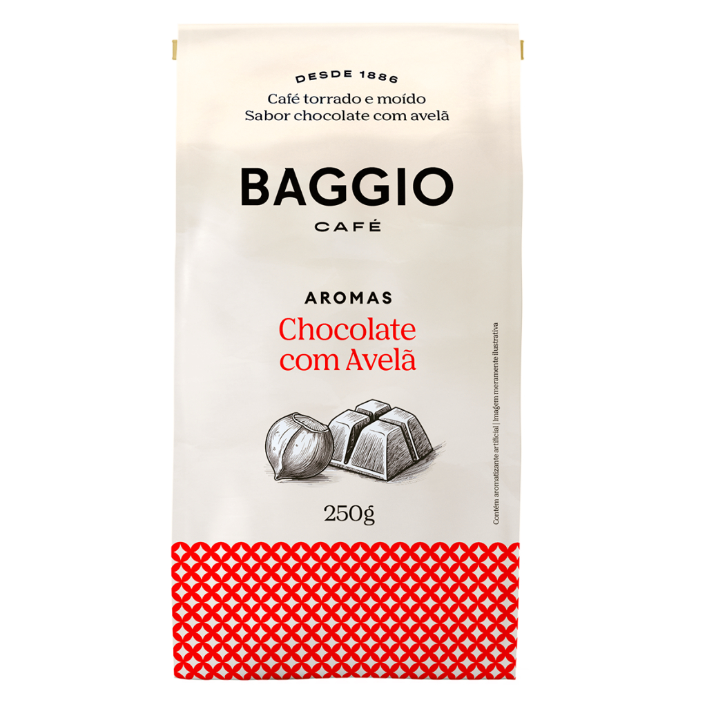 Baggio Café Torrado e Moído Aromas Chocolate com Avelã 250g