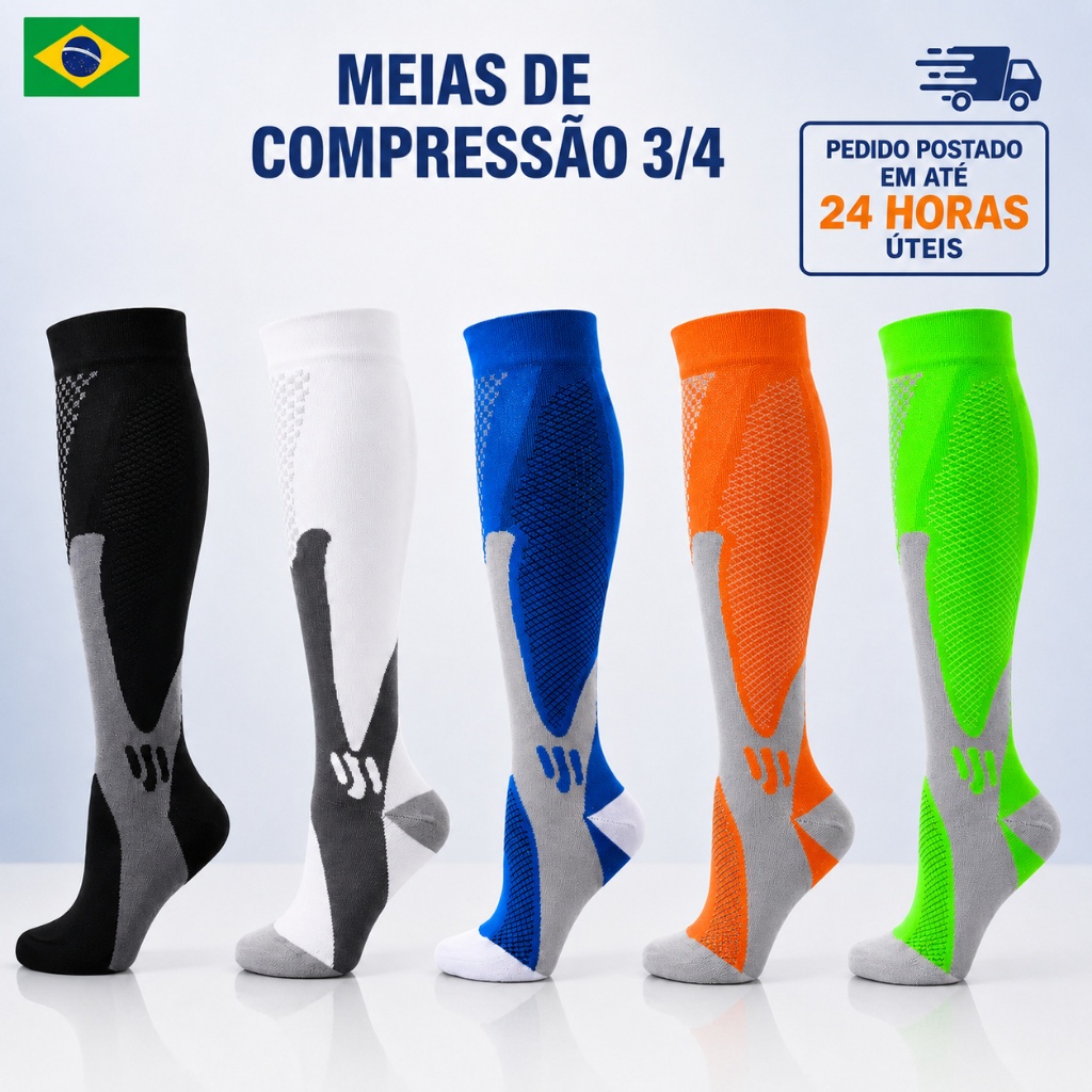 Meias De Compressão Esportivas De Ciclismo Varizes Alívio Da Dor AntiFadiga