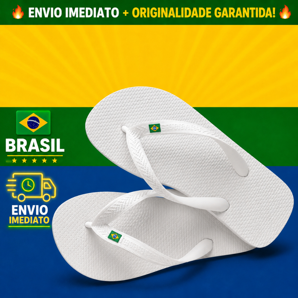 Havaiana com bandeirinha do Brasil Feminina Masculina Conforto e estilo para todas as idades.