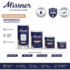 Esparadrapo Bege Impermeável Curativo Alta Fixação Hipoalergênico Missner