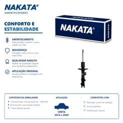 Amortecedor Dianteiro Esquerdo Creta 2016 a 2020 Nakata HG41290