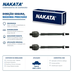 Par Terminal Barra Axial Fiesta 2002 a 2014 Hidraulica Nakata