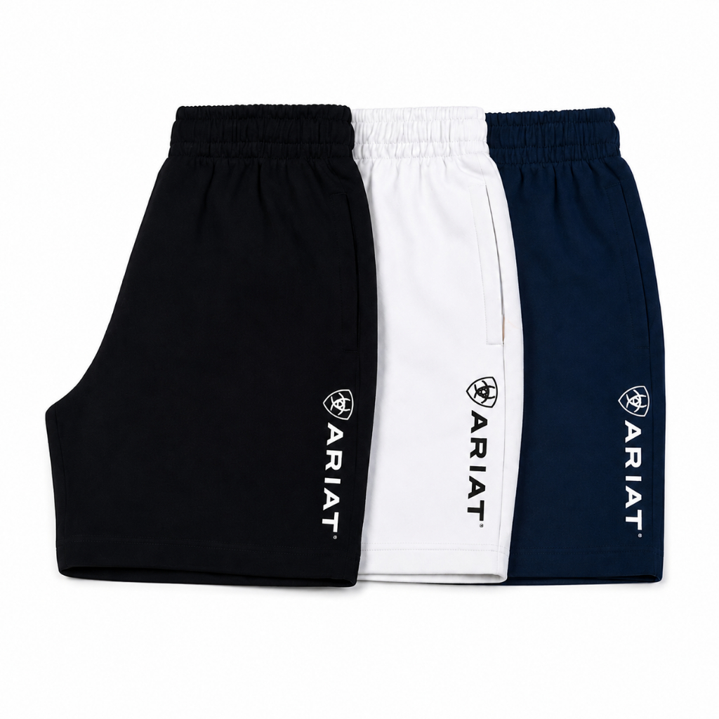 KIT 3 Shorts ARIAT WESTERN COUNTRY Bermuda Masculina Tactel Com Elastano TXC TX FARM TEXAS Moda Praia Esportivo Academia