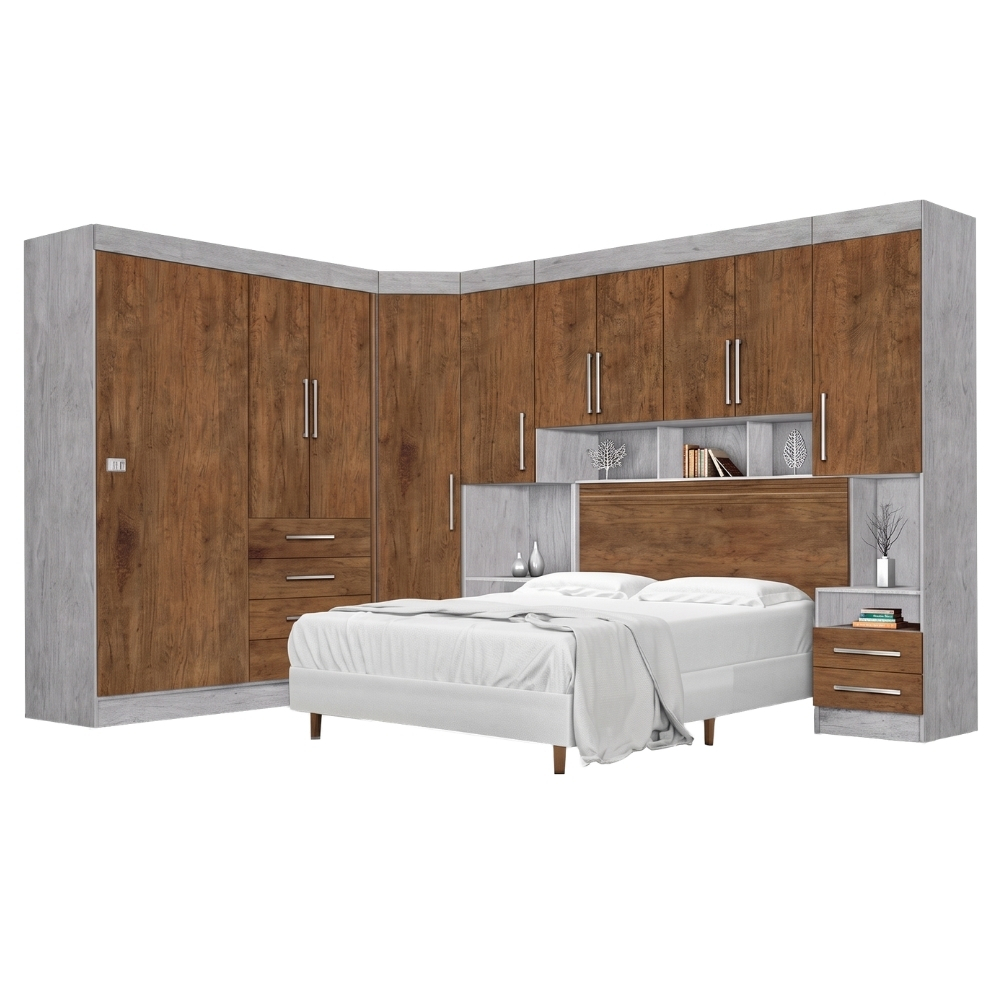 Dormitório Modulado Georgia Ja Avelã / Jequitibá P/ 1,38m