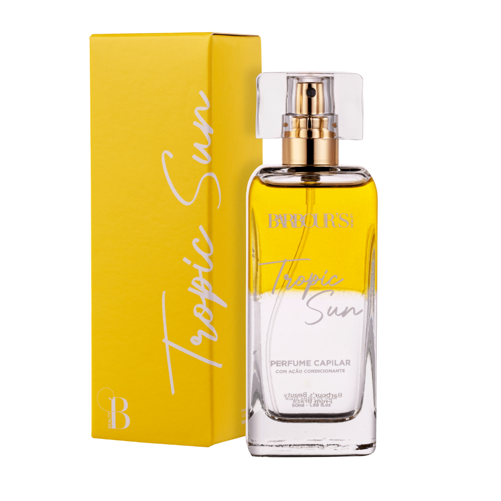 Perfume Capilar Tropic Sun Barbour's Beauty 50ml Finalizador Termoativo Leave-in Efeito antiodor