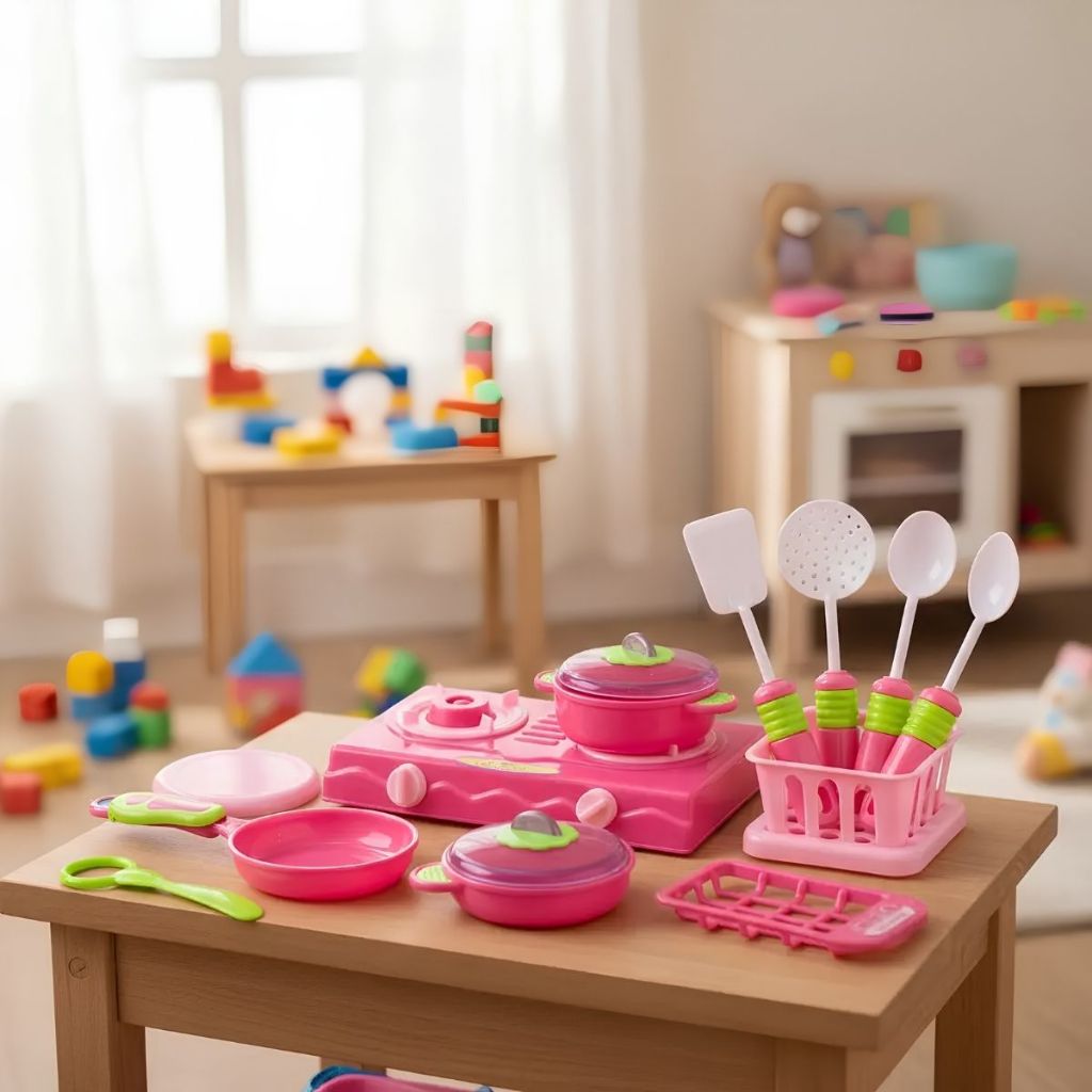 Peças De Cozinha Para Brincar Menina Mini Fogão Panela Tábua Cozinha Candy Brinquedo