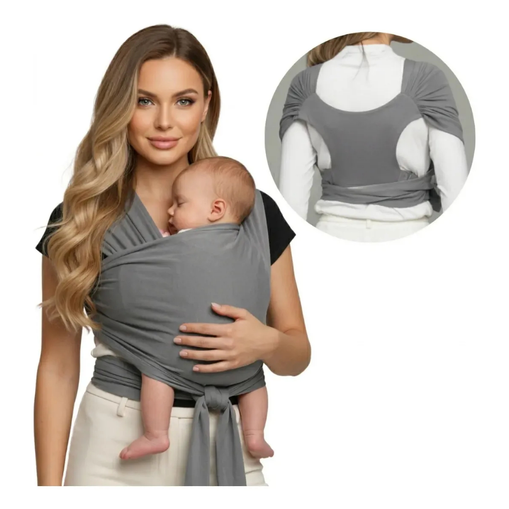 Carregador de Bebê Canguru Sling Wrap Ergonômico Respirável para Recém Nascido
