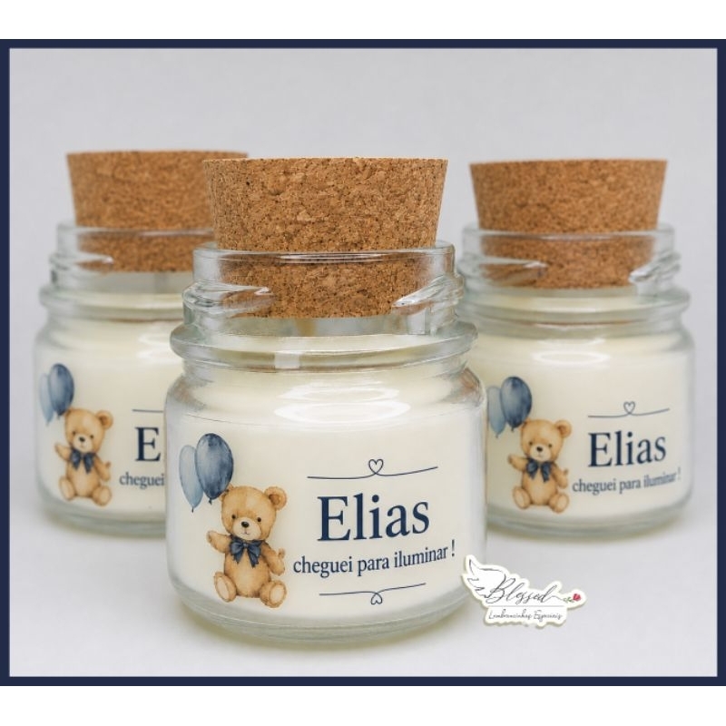 20 Lembrancinha Maternidade vela perfumada, batizado, casamento, primeira comunhão