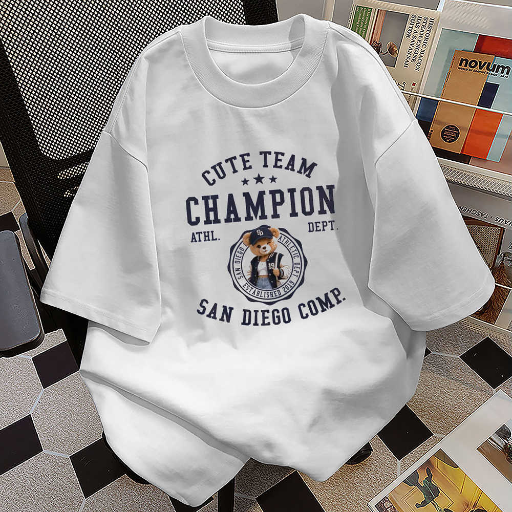 Camiseta Light T-shirt Estampada e Confortável 100% Algodão Oversized Unissex Casual para Dia a Dia Respirável C4088