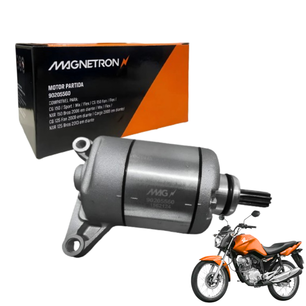 Motor de Partida Cg Titan Fan Bros 150 2004 até 2015 Original MAGNETRON