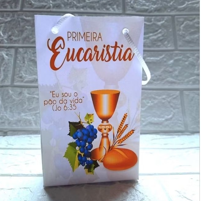 Sacolinha Surpresa Personalizada Lembrancinha Primeira Eucaristia PEGUE E MONTE