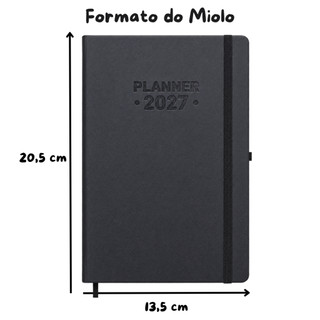 Planner Agenda Semanal A5 Executivo Couro Sintético (Vicenza Papelaria)