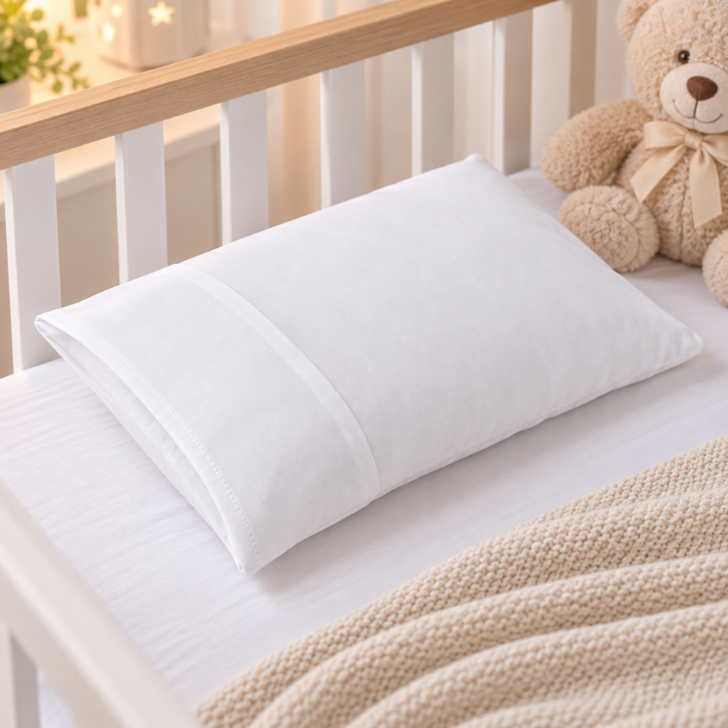 Travesseiro Bebê Berço Macio Hipoalergênico Branco Conforto Para Seu Baby mais conforto