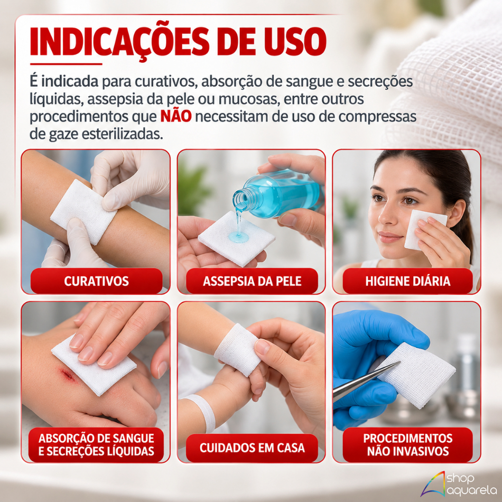 Compressas De Gaze 13 Fios Clean Hidrófila 240g Kit · foto 2