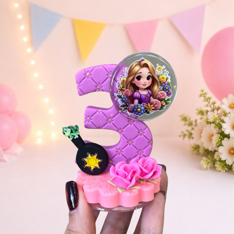 Vela de Biscuit Princesa Rapunzel - Enroladoss - PRONTA ENTREGA — imagem 2 de 2