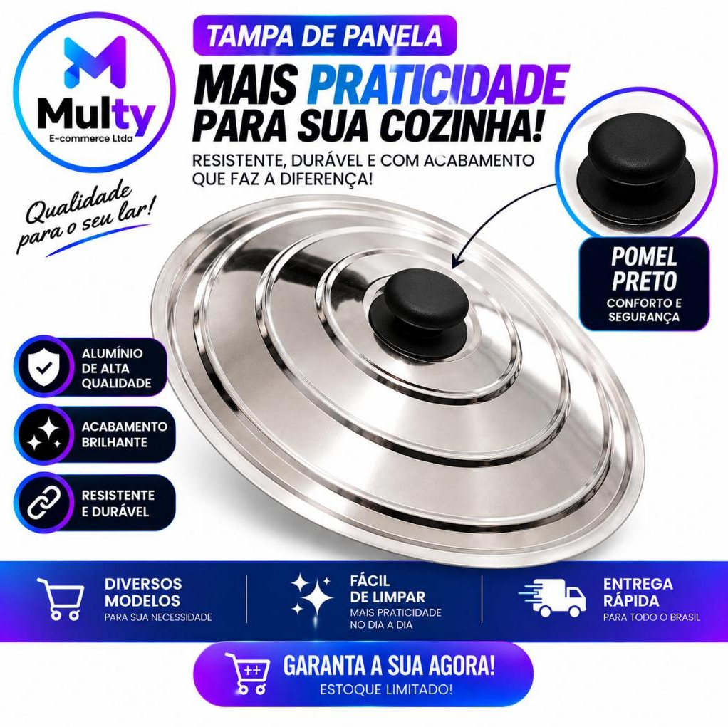 Tampa de alumínio diversos tamanhos, pomel preto e vermelho